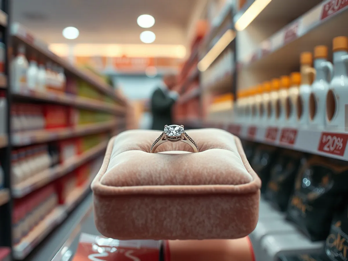 求婚钻戒展示图